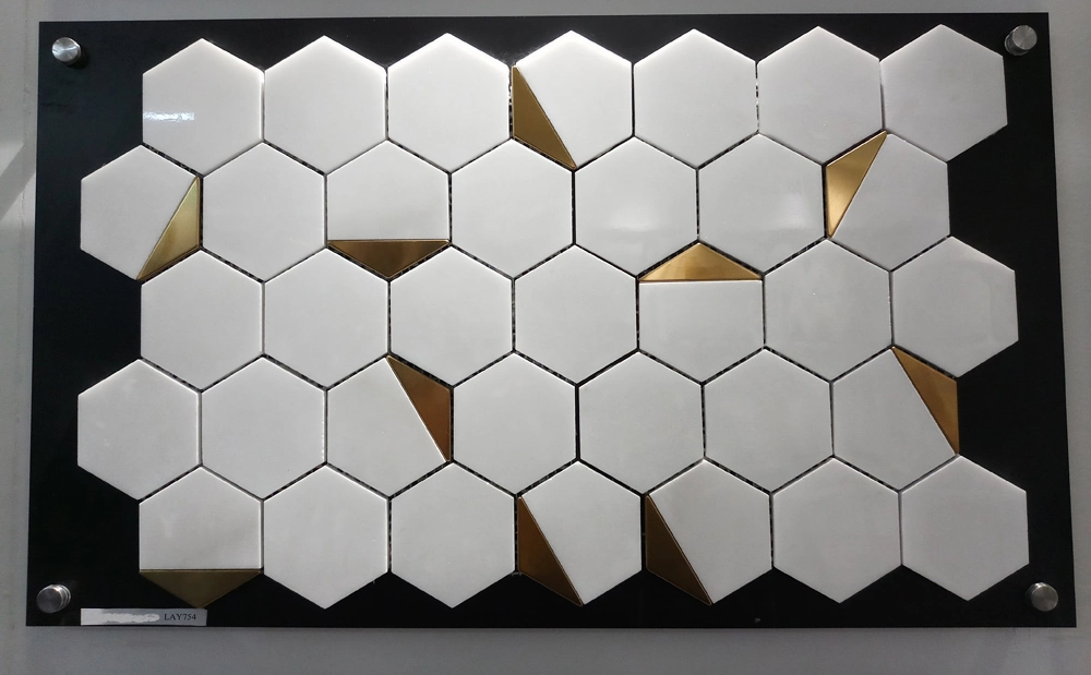 New Arrival Hexagon Mixed Aluminum Mosaic Tile for Home Decoration