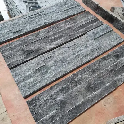 Hainan negro/gris basalto piedra azul volcánica/piedra de cultivo de lava dividida/pulida para paneles de pared/losa/Azulejos/bordillos para jardín/Villa Precio del proyecto