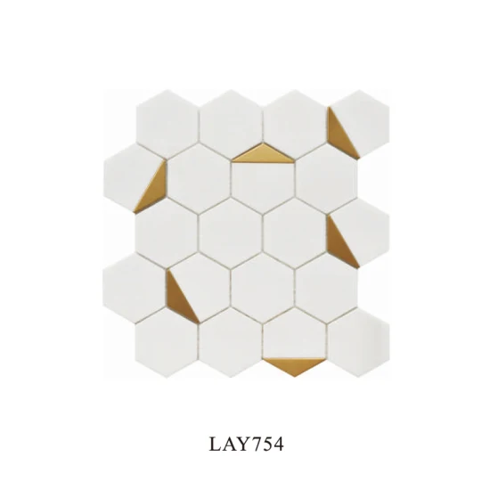 Nueva llegada hexagonal mosaico de aluminio mezclado para la decoración del hogar